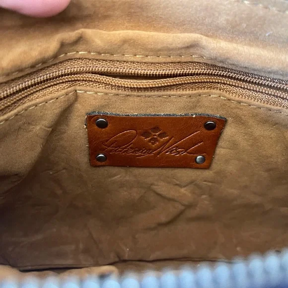 Patricia Nash Cassini Wristlet Ribbons & Raffia Khaki - Picture 5 of 8